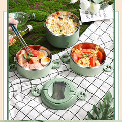 304 Stainless Steel Portable Bento Box Large Capacity for Students