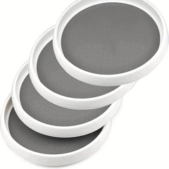 4pcs Non Slip Round Turntable Kitchen Storage Tray