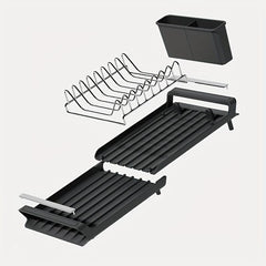 Expandable Utensil Drying Rack Compact Kitchen Holder