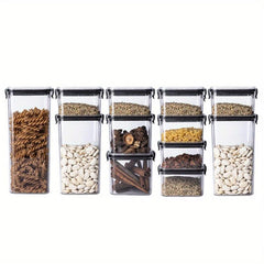 12pcs Food Storage Container Candy Jars With Lids Biscuit Tea Can