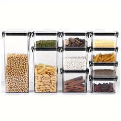 12pcs Food Storage Container Candy Jars With Lids Biscuit Tea Can