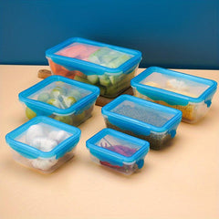 Leakproof PP Box with Elastic Lid for Storage - Refrigerator & Microwave Safe