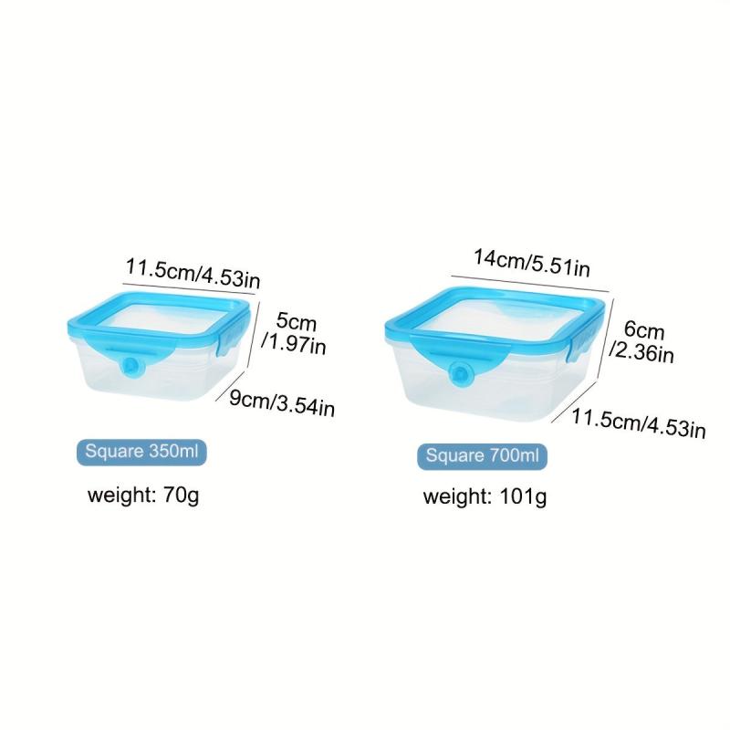 Leakproof PP Box with Elastic Lid for Storage - Refrigerator & Microwave Safe