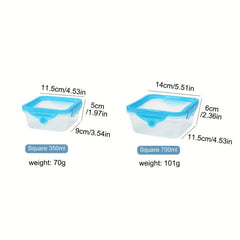 Leakproof PP Box with Elastic Lid for Storage - Refrigerator & Microwave Safe