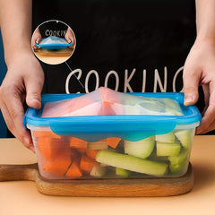 Leakproof PP Box with Elastic Lid for Storage - Refrigerator & Microwave Safe