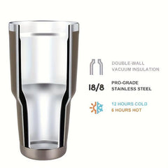 40oz Holographic Leopard Tumbler Insulated Cup with Handle & Straw