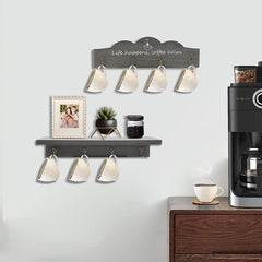 Coffee Cup Holder Mug Organizer Farmhouse Kitchen Decor Coffee Station Office