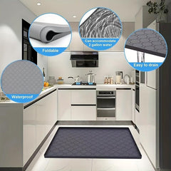 86x55cm Silicone Under Sink Mat Waterproof Shelf Liner Organizer Tray