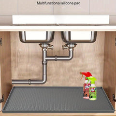86x55cm Silicone Under Sink Mat Waterproof Shelf Liner Organizer Tray