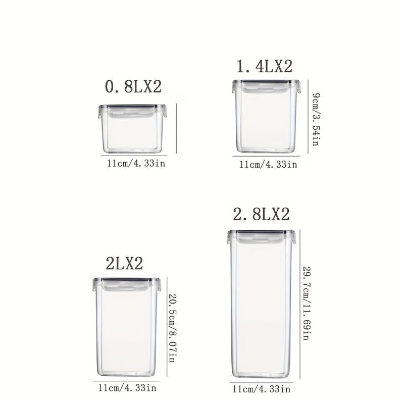 Kitchen Refrigerator Crisper Microwave Safe 8pcs Set Lunch Box