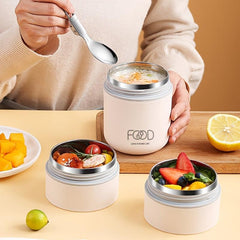 3pcs Insulated Mini Soup Cup Set with Spoon and Bag