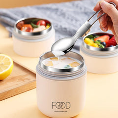 3pcs Insulated Mini Soup Cup Set with Spoon and Bag