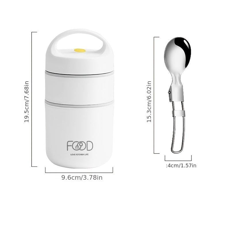 3pcs Insulated Mini Soup Cup Set with Spoon and Bag
