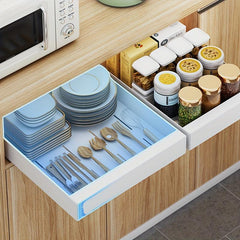 Sliding Cabinet Organizer Under Sink Dish Rack Spice Jar Storage Shelf