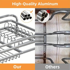 Aluminum Dish Drying Rack Cutlery Holder