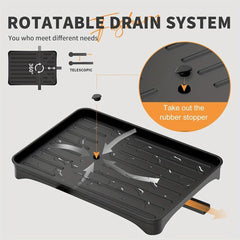 Aluminum Dish Drying Rack Cutlery Holder