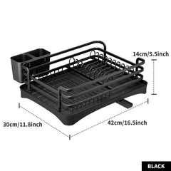 Aluminum Dish Drying Rack Cutlery Holder