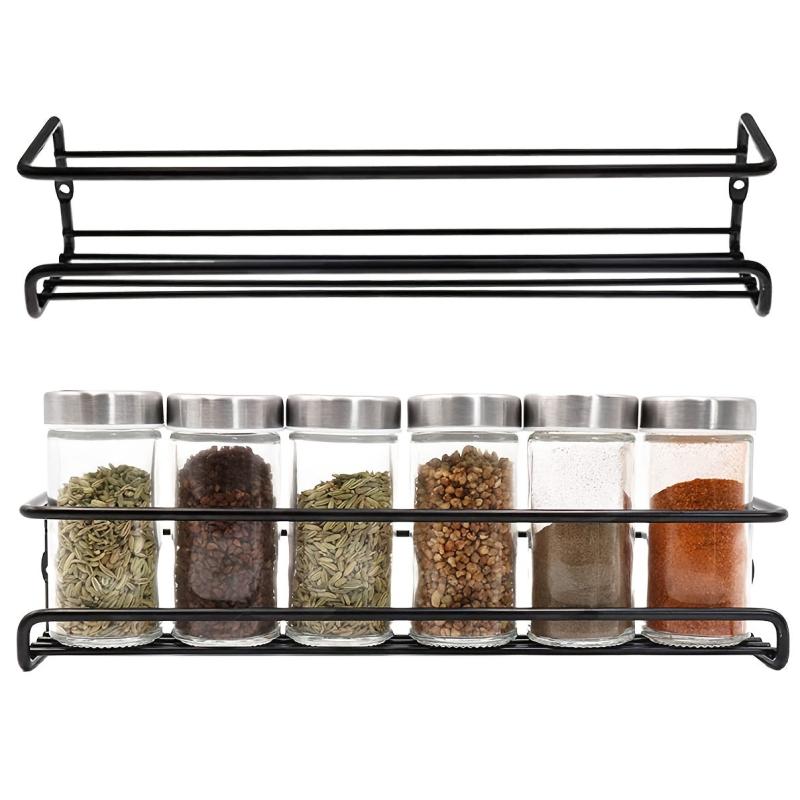 2pcs Wall Mounted Iron Kitchen Storage Rack