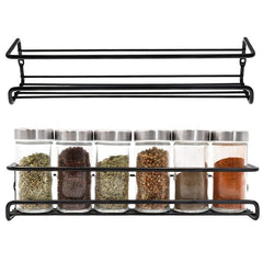 2pcs Wall Mounted Iron Kitchen Storage Rack