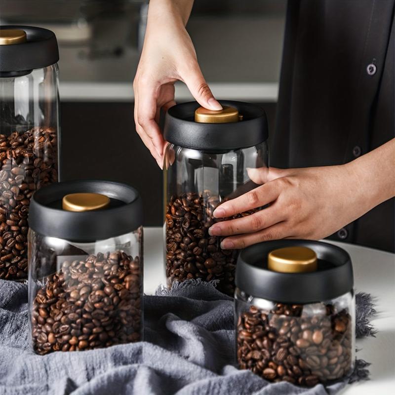 Airtight Food Storage Containers Coffee Canister Beans Tea Sugar