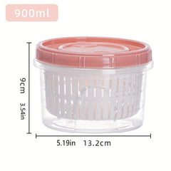 1pc Fruit And Vegetable Fresh Keeping Box Refrigerator Plastic Food Sealing Box