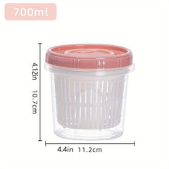 1pc Fruit And Vegetable Fresh Keeping Box Refrigerator Plastic Food Sealing Box