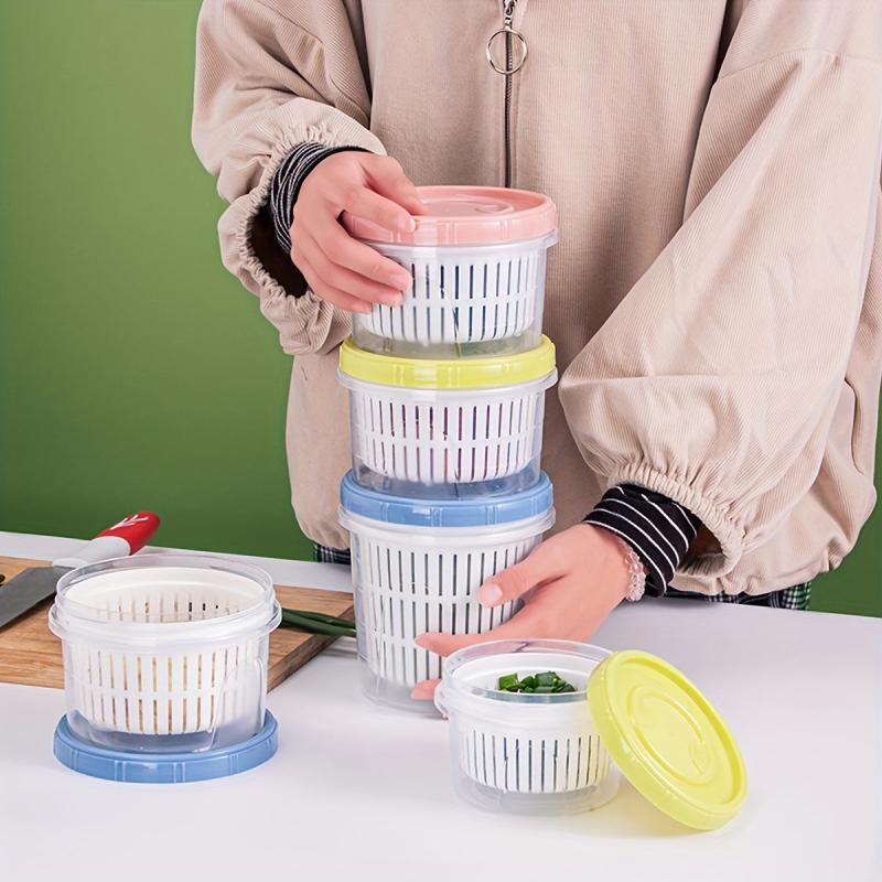1pc Fruit And Vegetable Fresh Keeping Box Refrigerator Plastic Food Sealing Box