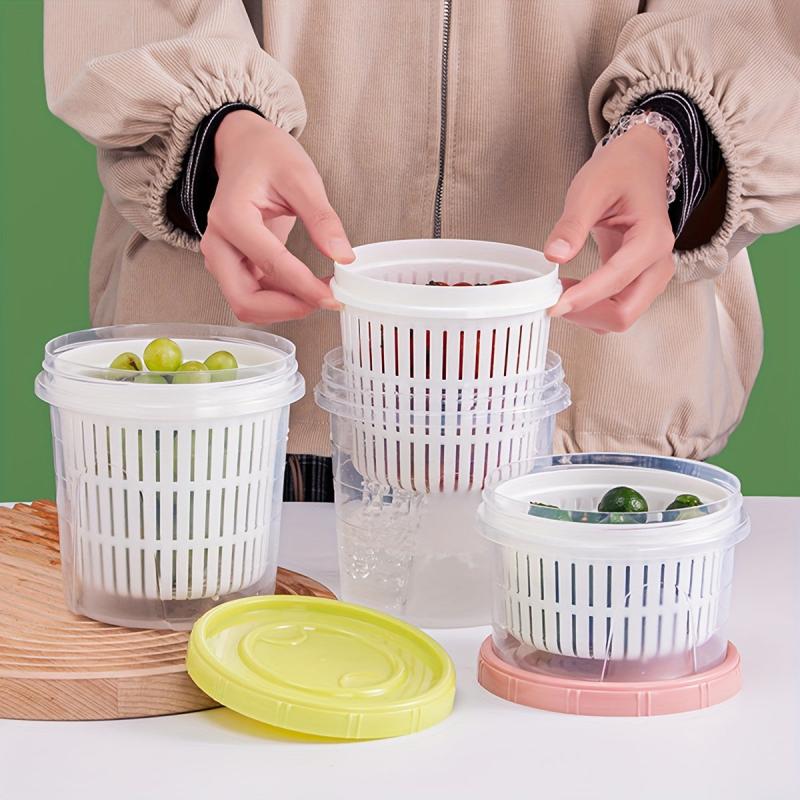 1pc Fruit And Vegetable Fresh Keeping Box Refrigerator Plastic Food Sealing Box