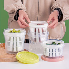 1pc Fruit And Vegetable Fresh Keeping Box Refrigerator Plastic Food Sealing Box
