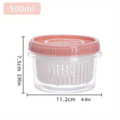 1pc Fruit And Vegetable Fresh Keeping Box Refrigerator Plastic Food Sealing Box