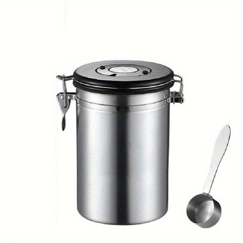 304 Stainless Steel Sealed Canister Set with Valve & Spoon
