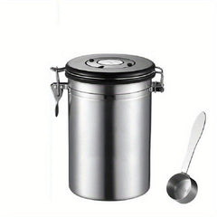 304 Stainless Steel Sealed Canister Set with Valve & Spoon