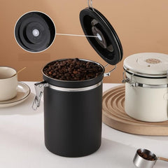 304 Stainless Steel Sealed Canister Set with Valve & Spoon