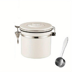 304 Stainless Steel Sealed Canister Set with Valve & Spoon