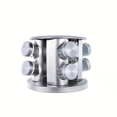 Stainless Steel Rotating Spice Rack for Countertop 16 Jars