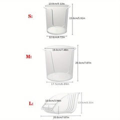 Transparent Dish Rack Multifunctional Storage Box Draining Rack Organizer