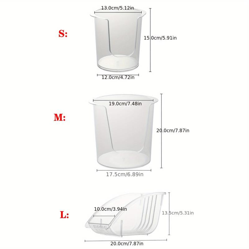 Transparent Dish Rack Multifunctional Storage Box Draining Rack Organizer