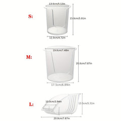 Transparent Dish Rack Multifunctional Storage Box Draining Rack Organizer
