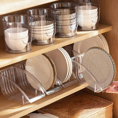 Transparent Dish Rack Multifunctional Storage Box Draining Rack Organizer