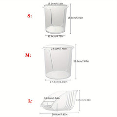 Transparent Dish Rack Multifunctional Storage Box Draining Rack Organizer