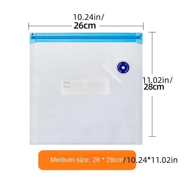10pcs Vacuum Sealer Plastic Bags Air Pump Valve Food Preservation Bag