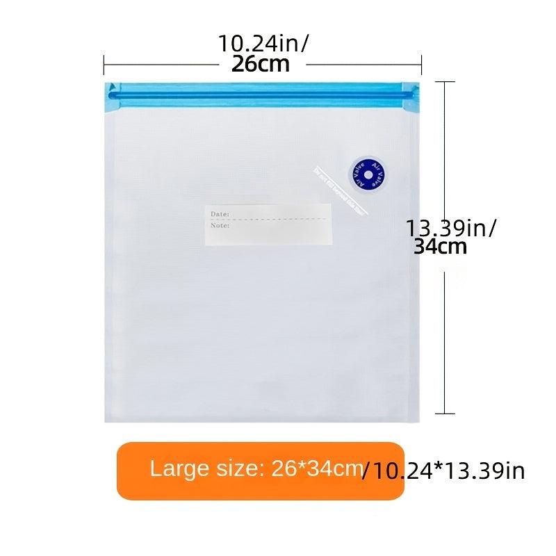 10pcs Vacuum Sealer Plastic Bags Air Pump Valve Food Preservation Bag