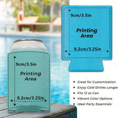 3pcs Foam Can Cooler Sleeve Insulated Beer & Soda Cover Bar Party Supplies