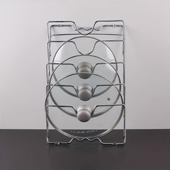 5 Tier Wall-Mounted Pot Lid Rack Stainless Steel