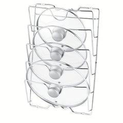 5 Tier Wall-Mounted Pot Lid Rack Stainless Steel