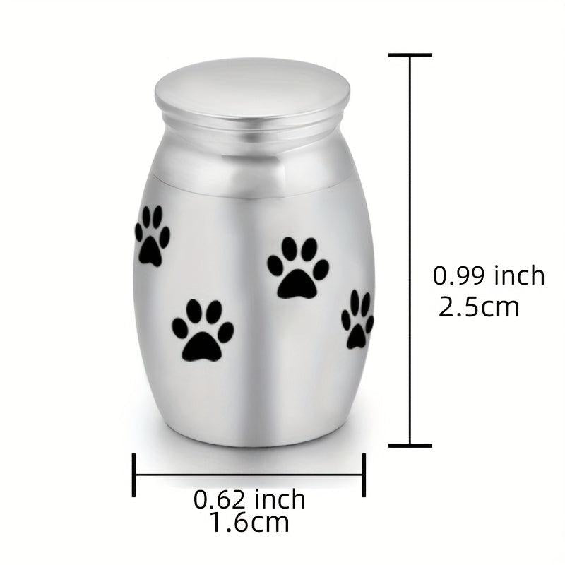 6pcs Small Pet Ashes Urn Stainless Steel Keepsake Always In My Heart