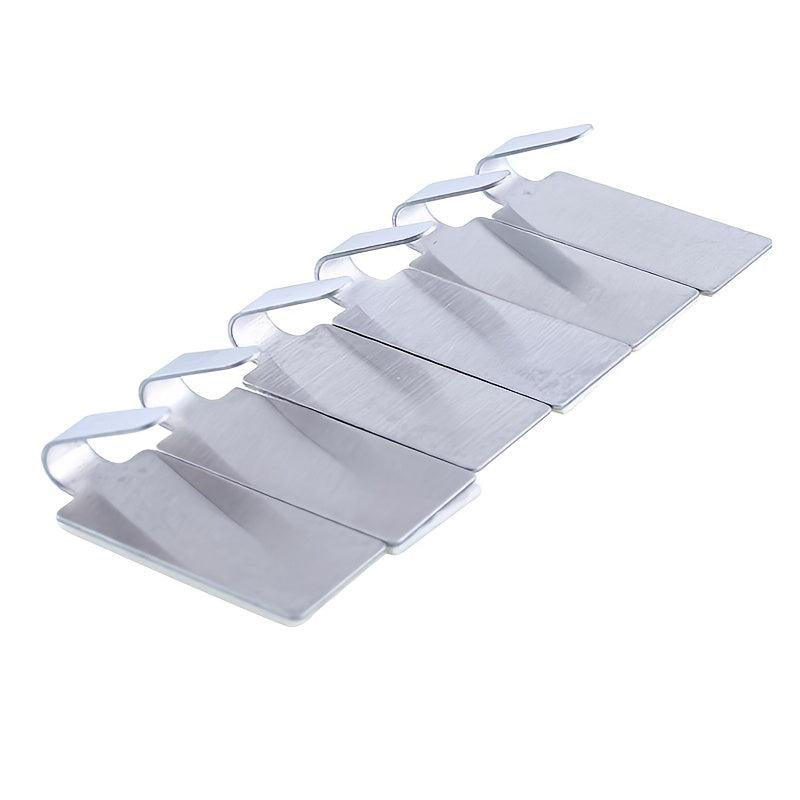 6pcs Stainless Steel Adhesive Hooks for Heavy Duty Use in Home Kitchen Bathroom