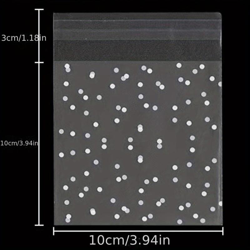 100pcs Self Adhesive Dot Opp Bags Christmas DIY Transparent Candy Gift Bag