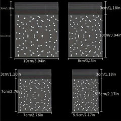 100pcs Self Adhesive Dot Opp Bags Christmas DIY Transparent Candy Gift Bag