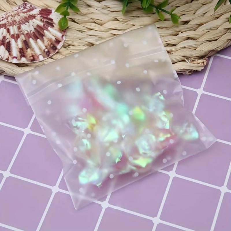 100pcs Self Adhesive Dot Opp Bags Christmas DIY Transparent Candy Gift Bag